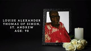 Celebrating  the life Rebecca  Alexander  Edward's  aka Louise Thomas  age 98  Simon   St Andrew's .