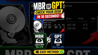 MBR or GPT? Check Your Disk in 10 Seconds! 🔥 #shorts