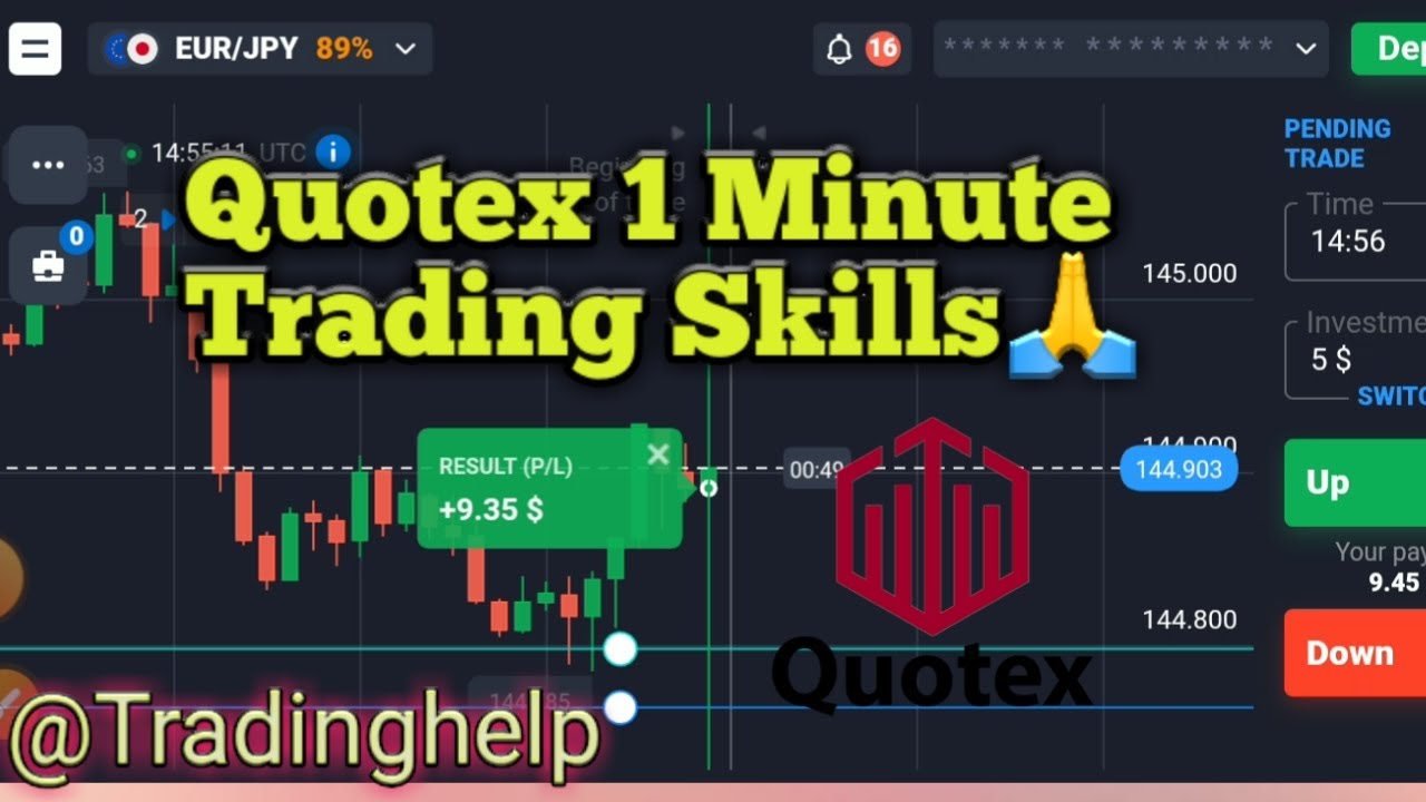Quotex 1 Minute Trading Trick // My first Trading Video @TradingHelp