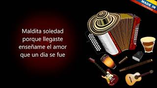 Maldita soledad - Los gigantes del vallenatos (Letra) 1080p Full Hd