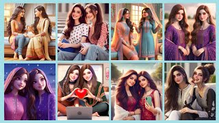 2 Bestie's pic ❤️ // Cartoon pic // Beautiful images #bestlinesanddps #friends #cartoondpz #cute 
