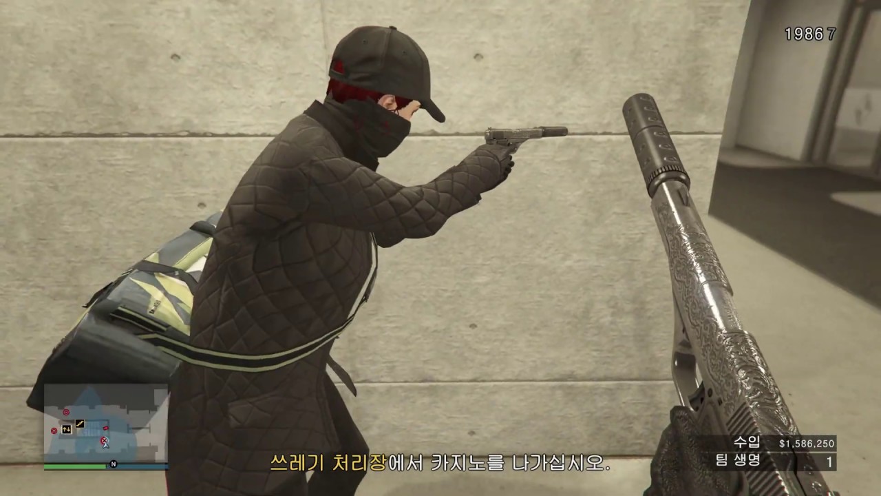 GTA5 카지노 습격 피날레 - 비밀작전, 한 번도 안들키면서 모두 제거 ...
