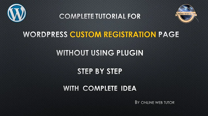 Custom Registration/Sign Up Page Without Using a Plugin step by step tutorial for beginner WordPress