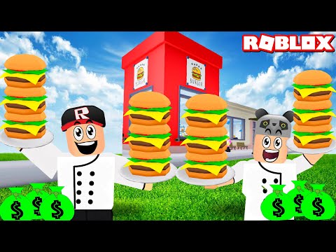 Hamburgerci Kurduk ve Zengin Olduk!! - Panda ile Roblox Burger Bay