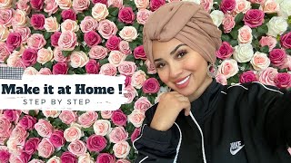 كيف عملت خلفية حائط الورد بالبيت بالخطوات و الاسعار DIY How to Make an AWESOME FLOWER WALL BACKDROP