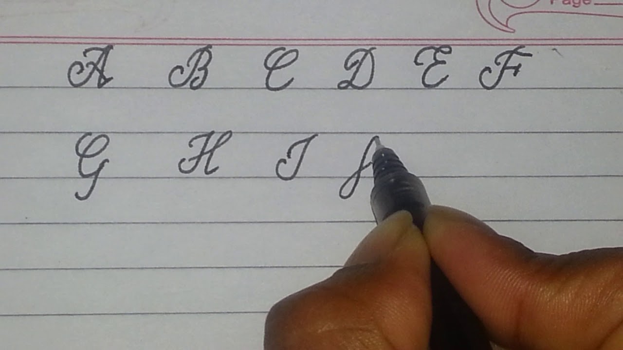 How to write mono cursive English capital letters - YouTube