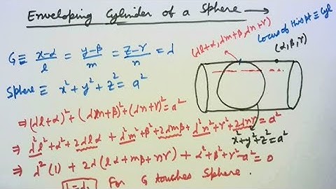 ENVELOPING CYLINDER OF A SPHERE