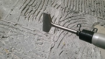 Remove thinset from concrete