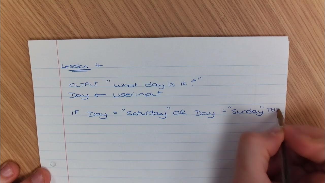 AQA Comptuer Science - GCSE - Pseudocode - Lesson 4 - Selection ...