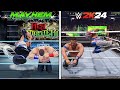 Wwe 2k24 vs wwe mayhem epic finishers comparison 