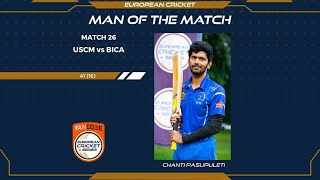 Cracking innings Chanti Pasupuleti forty one off sixteen balls at FanCode ECS Germany Dresden