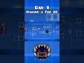 Day 1 Making a Top 20 Demon :) #geometrydash #shorts