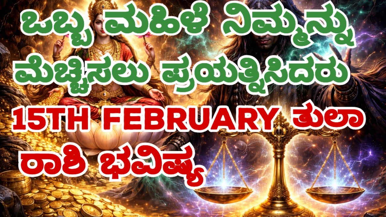 15ನೇ ಫೆಬ್ರವರಿ ತುಲಾ ರಾಶಿ ಭವಿಷ್ಯ ಇತ್ತೀಚೆಗೆ ನಿಮಗೆ ಏನು ಆಗುತ್ತಿದೆ, ಏಕೆ ಮತ್ತು ಅದರ ಕಾರಣವೇನು Libra 