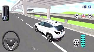 New White Hyundai Tucson SUV Car in City Airport - 3d driving class Android games - Car Game #game screenshot 5