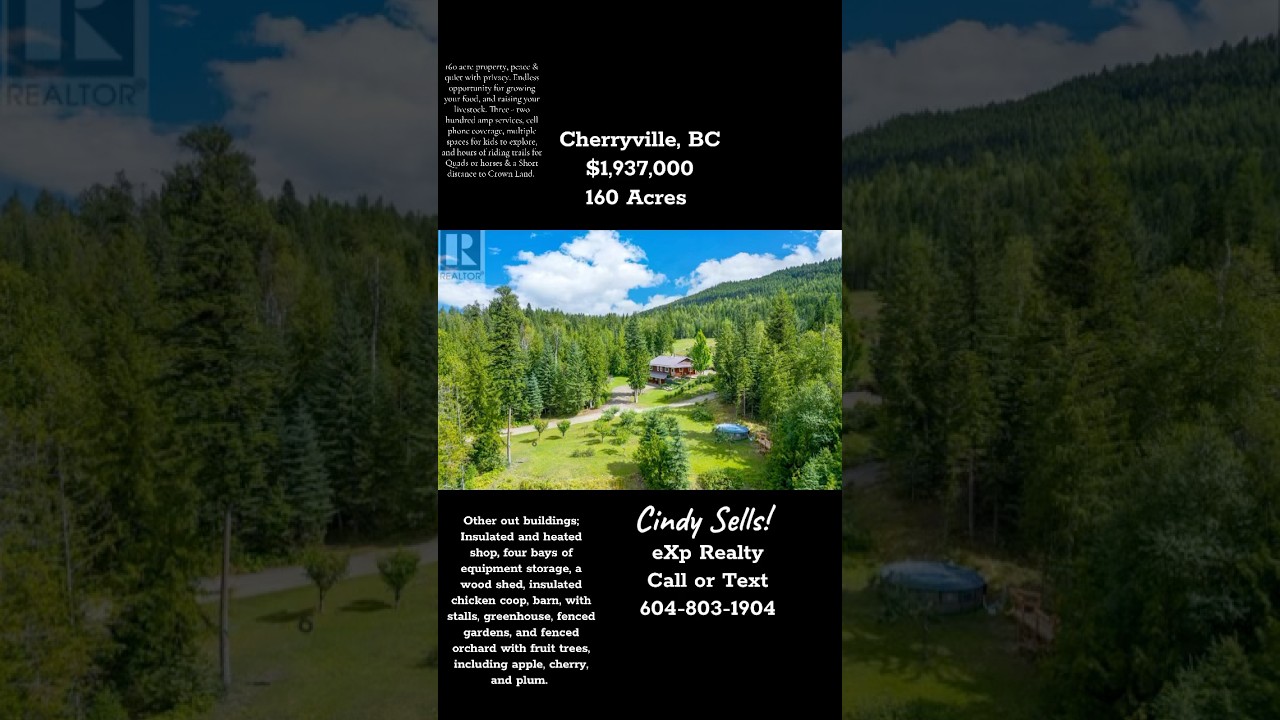 Cherryville, BC 160 Acres House, Barn, Cabin, Shop & many outbuildings $1,937,000