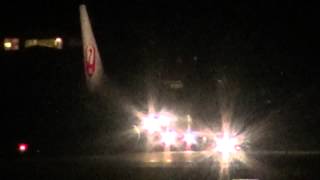全日空 羽田→岡山最終便 ANA-659便 &日本航空 羽田→岡山最終便 JAL-1691便 連続着陸 (B787 & B738)