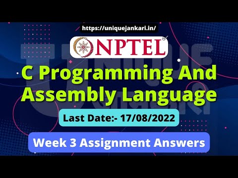 nptel c programming assignment 3 answers 2022