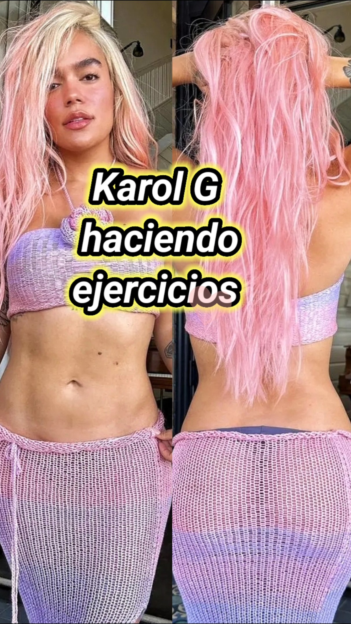 Karol G haciendo ejercicios. #karolg