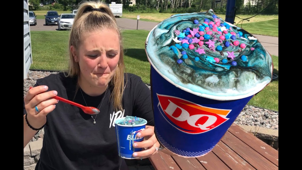 Dairy Queen Galaxy Blizzard Taste Test YouTube