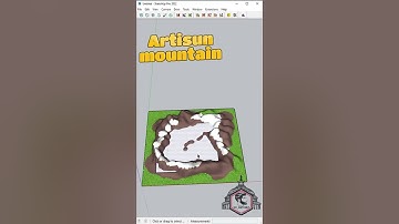 Terrain modeling in Sketchup | Modeling mountain space in Sketchup #short