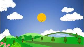 Background Animasi Pemandangan Alam, Awan bergerak