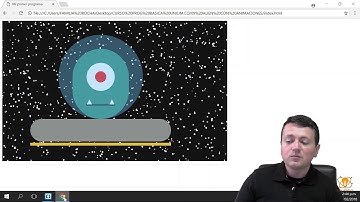 25. Tutorial juego web - Colocando el cielo con estrellas junto con el Alien en P5js