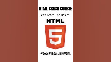 HTML CRASH COURSE | HTML BASICS | HTML IN 60 SECONDS #coding #css #html #trending #viral