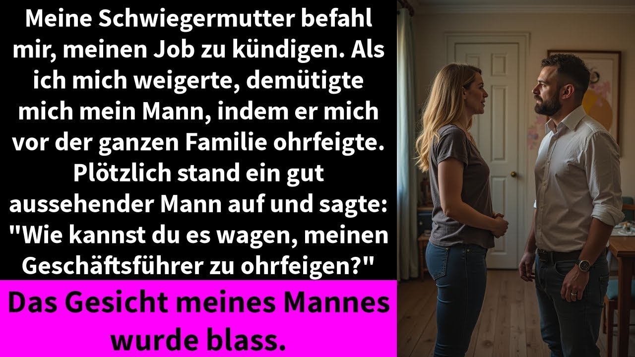 Meine Schwiegermutter befahl mir, meinen Job zu kündigen  Als ich mich weigerte, demütigte mich me