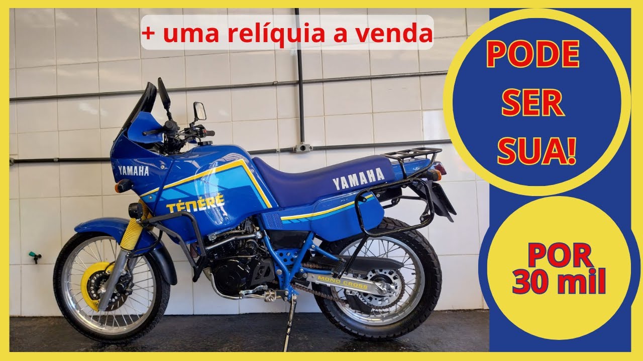 TÉNÉRÉ 600 AZUL À VENDA + ROLÊ