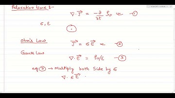 Continuity equation & Relaxation Time