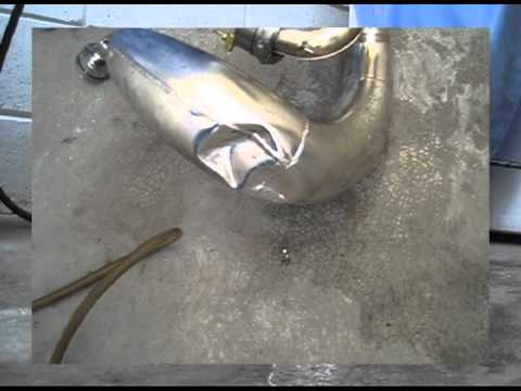 2 stroke pipe repair with water pressure - YouTube