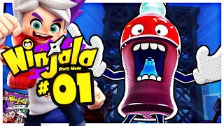 KAPITEL 1 des Story Mode & BOSSKAMPF gegen die Colaflasche! Ninjala Story Mode Part 1 Deutsch