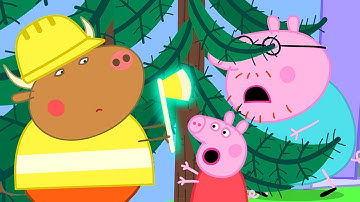 | Daddy Pig is Stuck, Mr Bull Wants to Chop the Tree Down