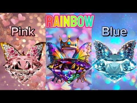 Choose your gift 😍💝💙🌈pink Vs rainbow blue gift box challenge #wouldyourather  #pinkrainbowbluegift