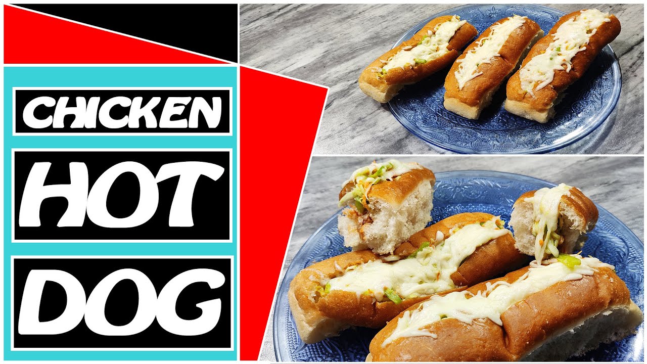 Chicken Hot Dog Recipe Bun Shawarma Veg & NonVeg Hot Dog Indian