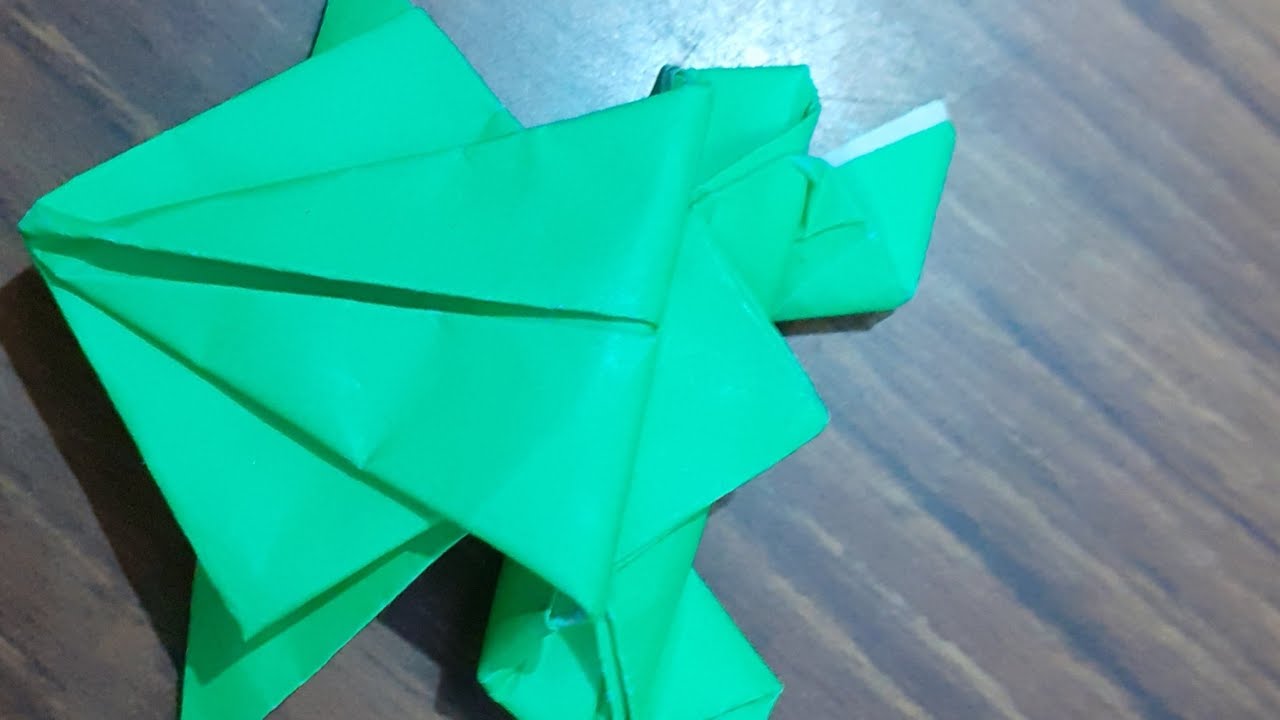Origami Frog How to make jumping Frog Origami craft YouTube