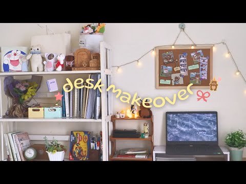 /daily vlog/ desk makeover để chuẩn bị cho năm học mới | cozy and a little bit pinterest inspired