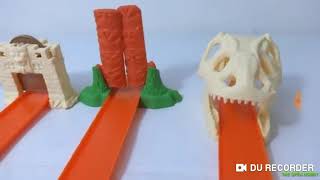 hot wheels volcano blast set opening and playing