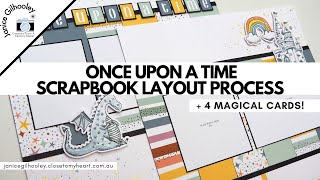 Once Upon A Time Scrapbook Layout Process + Card Share with CTMH Storytime Collection