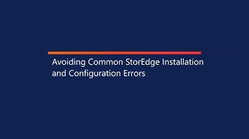 StorEdge - Avoiding Common Installation Errors