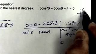 Alg2 13 3 Solving trig equations using the quadratic formula