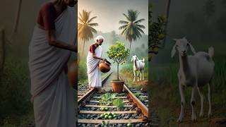 Grandmother And Goat Planted A Lemon Tree goat grandmother ai