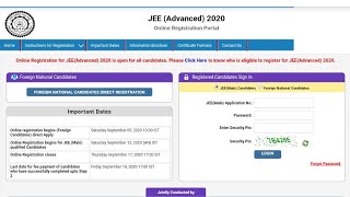 JEE Advanced 2020 Application Correction window to be available from today at jeeadv.ac.in