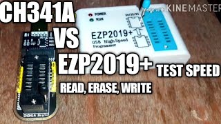 CH341A VS EZP2019+ Test Speed Read, Erase, Write