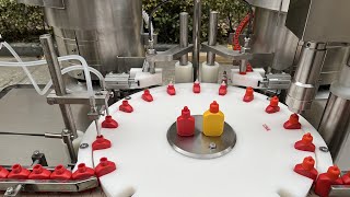Flat bottle eye drop filling machine filling stoppering capping machine