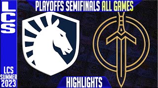 TL vs GG Highlights ALL GAMES | LCS Summer 2023 Playoffs Semifinals   Team Liquid vs Golden Guardian