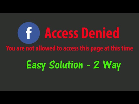 How to solve Facebook Access Denied? Facebook Access Denied ဖြေရှင်းနည်း