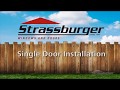 Strassburer door installation