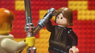 Anakin Vs Obi Wan Duel on Mustafar Lego Stop motion