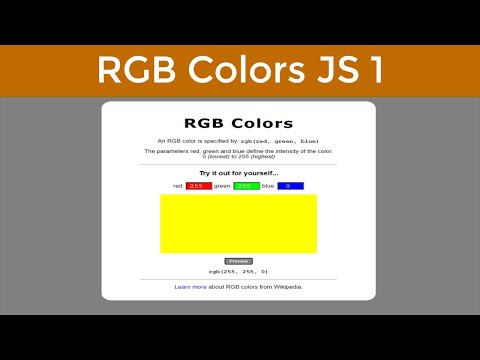 RGB Colors JS 1
